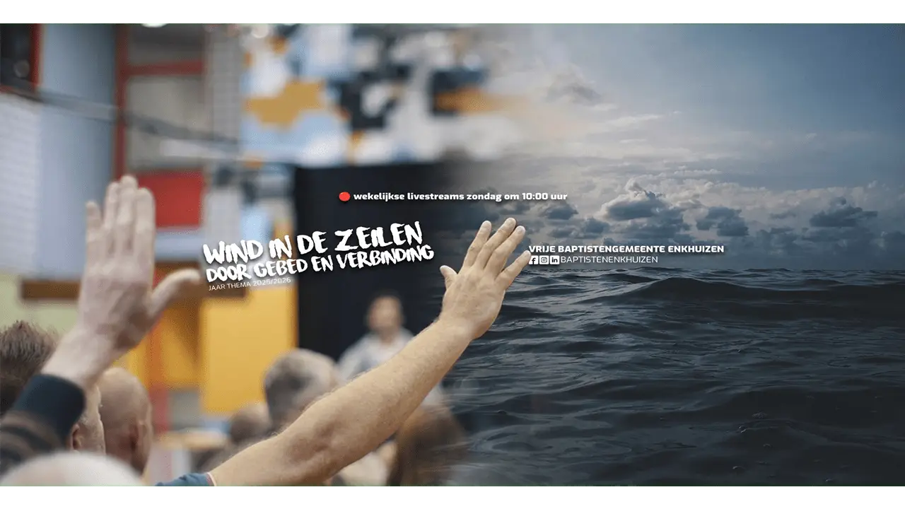 YouTube-banner design Vrije Baptistengemeente Enkhuizen TV