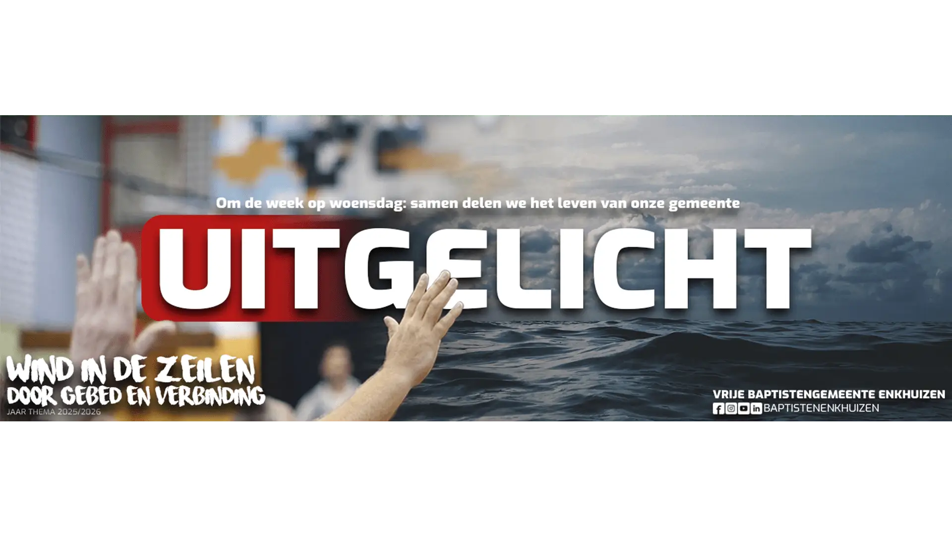 Nieuwsbriefbanner design Vrije Baptistengemeente Enkhuizen